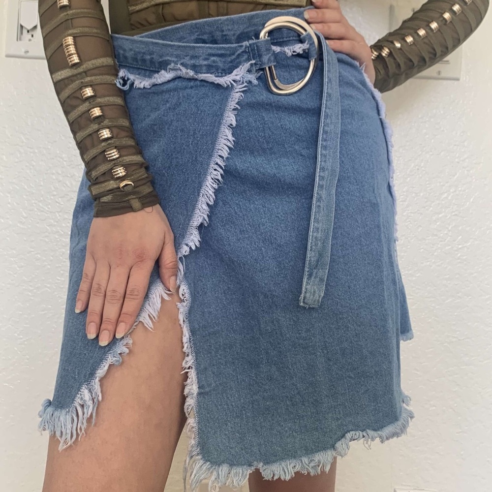 High Waisted Jean Skirt